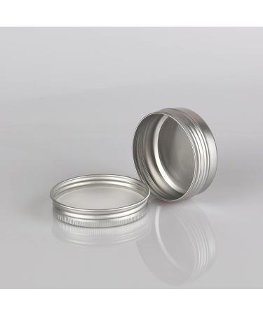 12 Pack of 40ml Silver Aluminum Screw Cap Cream Cans - Empty Round Cosmetic Containers with Stickers - Ideal for International Shipping - Buy Online on GoSupps.com