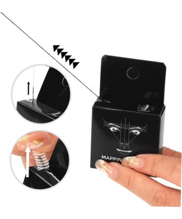Hemoton Eyebrow Ink Cosmetic Measuring Tools Eyebrow Auxiliary Measure Ruler Wire Box Lightness 4.6x1.8x7.5cm Black - Buy Online on GoSupps.com
