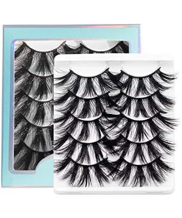 Desikixudy 5 Pairs 25mm Eyelashes Eyelashes Lashes Natural Dramatic Volume Eyelashes Extension False Eyelashes 5D89 - Buy Online on GoSupps.com
