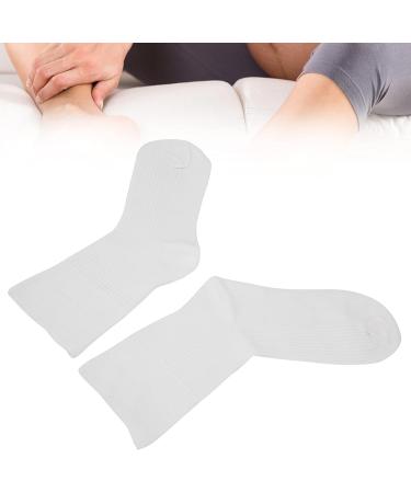 Diabetic Compression Socks for Elderly & Pregnant Women - Non-Binding Ankle Socks for Diabetic Foot Care (White) - Buy Online on GoSupps.com