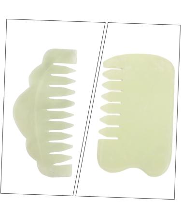 JECOMPRIS Jade Gua Sha Massage Device - Scalp Massager & Trigger Point Tool | Compact Hair Combs from Xiuyu China - Buy Online on GoSupps.com