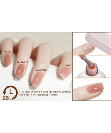 Artdone Sheer Gel Nail Polish Set - 6 Colors Translucent UV Gel for All Seasons - Milky White Pink Nude & Brown - Soak Off LED Lamp Manicure Kit - Buy Online on GoSupps.com