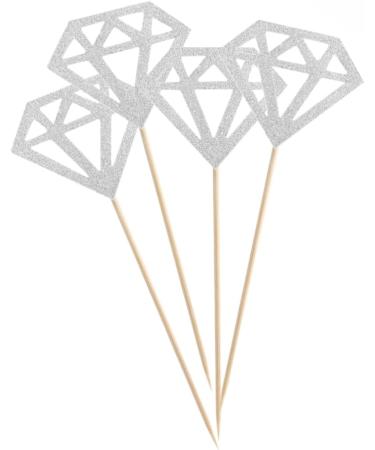 Vaguelly 150 Pcs Gold Diamond Topper Fruitcakes Wedding D cor Cake Diamonds Wedding Diamond Glitter Diamond Home Ornament Fruit Cake Glitter Wedding Cupcake Picks Commemorate Toothpick - Buy Online on GoSupps.com
