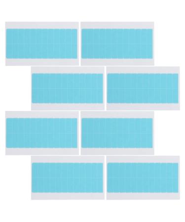 Housoutil 8 Sheets Seamless Hair Extensions Cosplay Wigs Cosplay Hair Supply Wig Tape for Lace Wigs Double Sides Tape Wig Tape Supply Adhesive Wig Tape Hair Ribbons No Trace Miss Pu Sticker 4x0.8cm Sky-blue