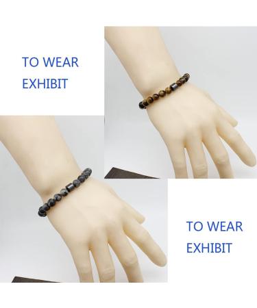 WOBBLO 2 PCS Smoking Cessation Bracelet men and women quit smoking bracelet Helps Relieve Anxiety Frustration Irritability Triple men and women Power Therapeutic Bracelet 8mm Black+brown - Buy Online on GoSupps.com