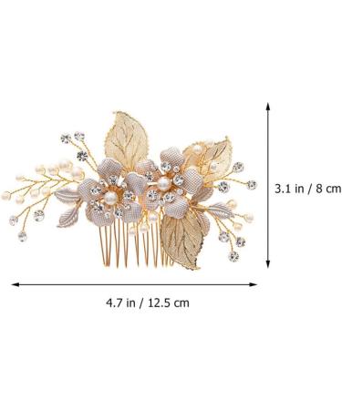 PATKAW Wedding Hair Comb Bride Hair Piece Flower Leaf Headpiece Bride Hair Accessory - Buy Online on GoSupps.com