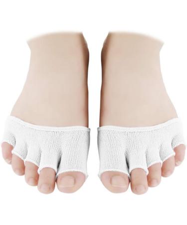 Beavorty 8 Couples Five Toes Socks - High Heel & Pump Socks for Women | Comfortable Toe Protection & Thick Half Socks for Men & Women in White - Buy Online on GoSupps.com