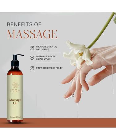 Idra Wellness Body Massage Oil | Lavender Rose & Ylang Ylang | 100% Pure | 240ml for Instant Absorption & Full Body Massage Therapy - Buy Online on GoSupps.com
