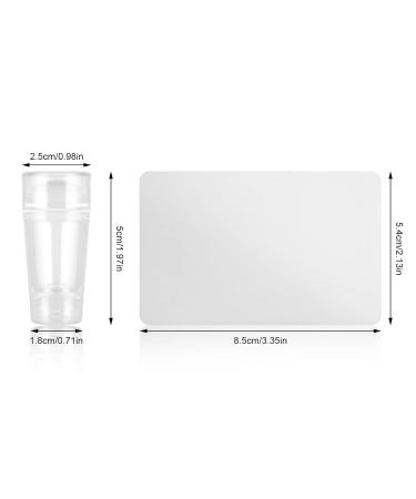 Auidy 6txd Double-End Silicone Nail Art Stamper & Scraper | DIY Manicure Tools for Stamping & French Nails | 5x2.5cm Nail Transfer Stamp - Buy Online on GoSupps.com