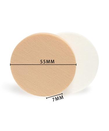 Uuyyeo 20 Round Makeup Sponges - Versatile Cosmetics Puffs for Primer & Powder | Wet & Dry Use | White & Opulent Garden - Buy Online on GoSupps.com