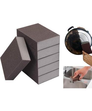 SallyLey 6-Piece Heavy-Duty Scrub Sponges Magic Emory Sponge Wipes Chockmen Stainless Steel Cleaning Cream Best Cleaning Partner Nano-Emory Sponge and Cleaning Sponge Dark Brown - Buy Online on GoSupps.com