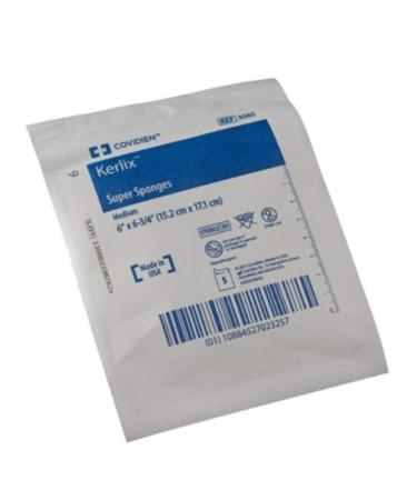 Covidien 3085 Kerlix Super Sponges Medium 6" x 6-3/4" Size Pack of 12