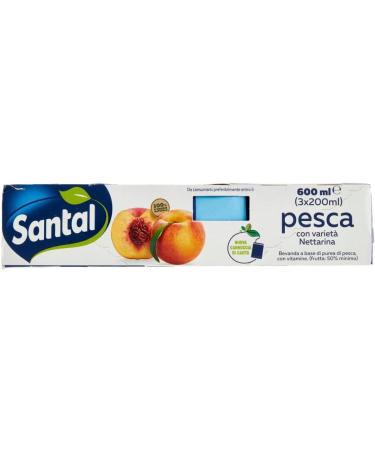 Parmalat Santal Pesca Set of 6 peach juice Fruit juice Soft drink Brik 3 x 200 ml - Buy Online on GoSupps.com