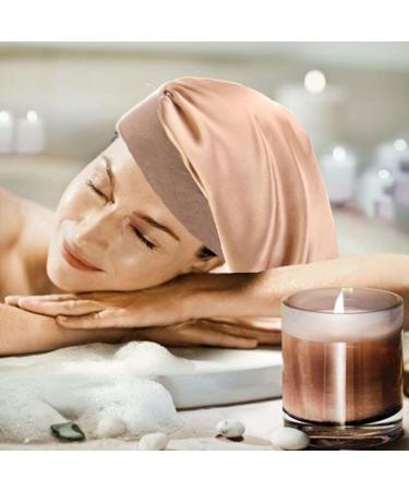 Ladaypoa Long Satin Sleeping Cap - 2 Large Sleeping Hats for Women | Extra Large Soft Satin Sleep Caps for Long Braids | Comfortable Black & Gold with Wide Elastic Ribbon - Buy Online on GoSupps.com