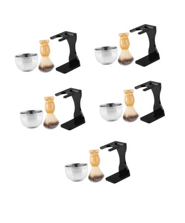 Minkissy 5 sets Razieted suits for men metal shaving cup of shaving shell Desktop Razor cups Bartpinsel and stands.