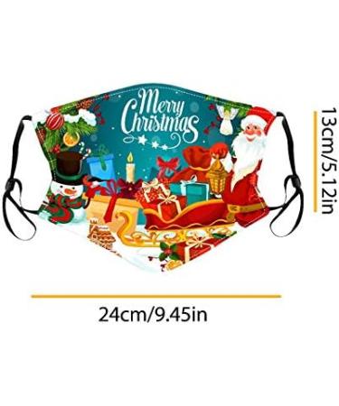 Deholifer Breathable Washable Christmas Fabric Mask for Adults | Adjustable Cotton Mouth & Nose Protection - Buy Online on GoSupps.com