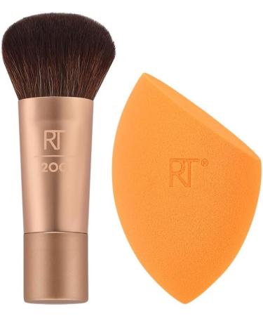 Real Techniques Glowstorm Mini Brush + Sponge Kit 2 Piece Limited Edition Gift Set - Buy Online on GoSupps.com