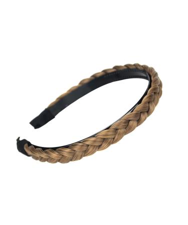 Gledola Braided Headband With Teeth Braids Hairband With Tooth Synthetic Hair Band Plaited Hairband For Women (Dirty Blonde)