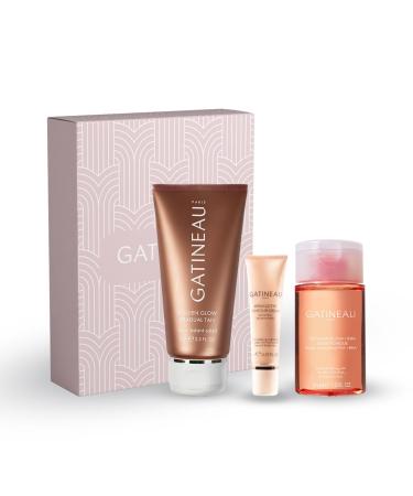 Gatineau - Radiance & Glow Complexion Trio Gift Set Golden Glow Gradual Tan (75ml) Miracle Eye Contour Cream (11ml) & Exfoliating PHA + BHA Glow Tonique (30ml)