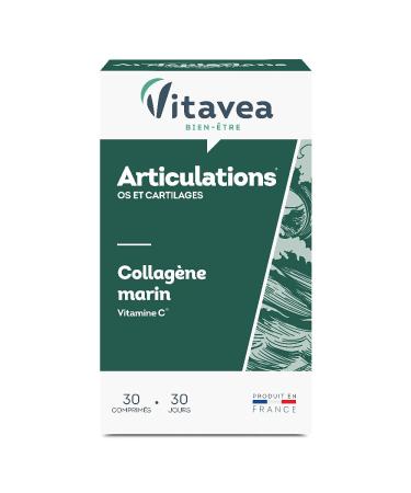 VITAVEA BIEN-ETRE - Compl ment Alimentaire Articulations - Collag ne Marin Vitamine C - Os et Cartilages - 30 comprim s - Cure de 1 mois - Fabriqu en France Ancien - Articulations os et cartilages