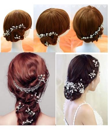 10 Pack Bridal Pearl Hair Pins - Wedding Party Headpiece Accessories for Bride & Bridesmaid - Set of 10 - Buy Online on GoSupps.com
