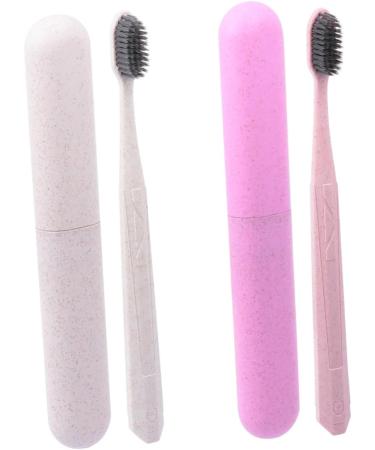 Minkissy 6-Piece Travel Toothbrush Set for Kids | Ultra Soft Long Handle Toothbrushes & Toothpaste | Sensitive Oral Care - Buy Online on GoSupps.com