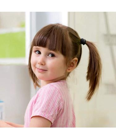300PCS Black Hair Ties for Baby Girls | Cotton Seamless Elastic Bands for Kids, Toddlers | No Crease Ponytail Holders (0.78 Inch Diameter) - Buy Online on GoSupps.com