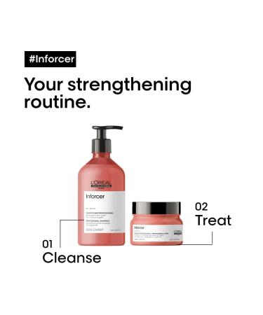 L'Oreal Professionnel Inforcer Strengthening Shampoo & Conditioner Set with Biotin - 16.9 Fl. Oz | Protects, Prevents Breakage, Adds Softness | For Weak, Fragile, Damaged Hair - Buy Online on GoSupps.com