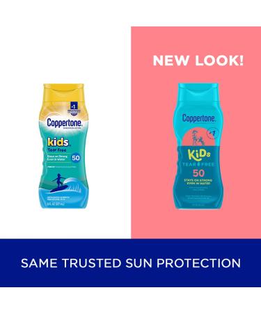 Coppertone Kids Sunscreen Lotion SPF 50 - Pediatrician Recommended Water Resistant Sunscreen for Kids - Tear Free - 8 Fl Oz Bottle - Buy Online on GoSupps.com