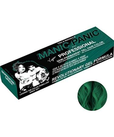 Manic Panic Serpentine Green Hair Dye - Semi-Permanent Gel for Vibrant True Green Color - Lasts 40+ Washes - No Developer Needed (3oz) - International Shipping Available - Buy Online on GoSupps.com