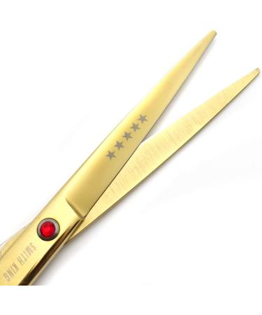 7.0 Inch Gold Hair Scissors Set - Hair Cutting & Thinning Scissors with Razor Combs | International Shipping - Buy Online on GoSupps.com