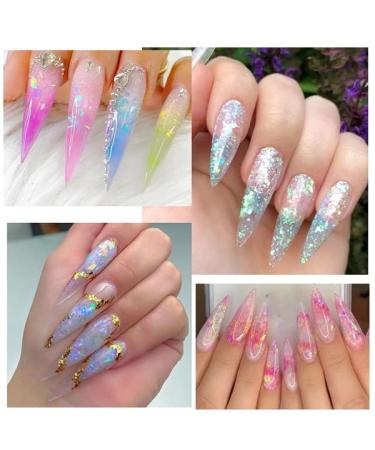 Opal Flakes Nail Sequins - Purple Holographic Glitter - DIY Nail Art Decoration Kit - Buy Online on GoSupps.com