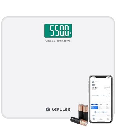 Lepulse Scale for Body Weight 550 lb Digital Bathroom Smart Scales - silver-white - Buy Online on GoSupps.com