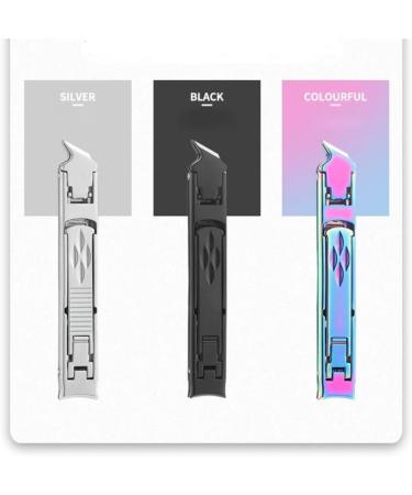 Stainless Steel Nail Clipper Double-Ended Dual-Purpose Thin Portable Folding Nail Scissors Nail Clippers Manicure Tools (Color : Silver and Nail File) - Buy Online on GoSupps.com