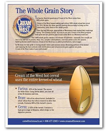 Cream of the West 100% Natural Roasted 7-Grain Hot Cereal - 18 oz. Box (Pack of 3) - Buy Online on GoSupps.com