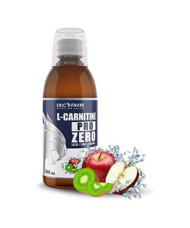 L-Carnitine Liquid Pro Zero Vegan Carnitine Enriched with Green Tea Sugar Free Fat Burner for Sports Draining Slimming Drink L-Carnitine French Laboratory Eric Favre Apple Kiwi