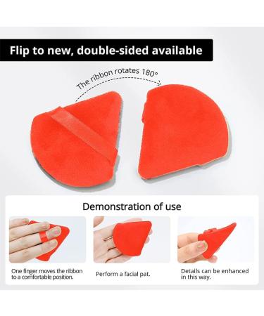 (5+5) Powder Puff Makeup Sponge Blender Beauty Face Triangle Makeup Cosmetic Puff Latext-free Makeup Wedge Foundation Sponge Blender to Make Up Tools Applicator Sponges (red) - Buy Online on GoSupps.com