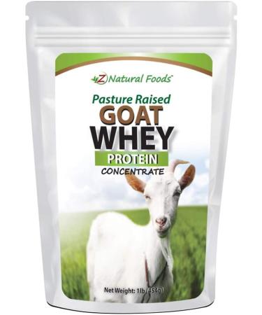Z Natural Foods Goat Whey Protein Powder Concentrate - Unflavored & Undenatured - 1 lb