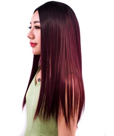 GCX Long Red Straight Hair Wig for Ladies - Fashionable Breathable & Beautiful | International Shipping - Buy Online on GoSupps.com