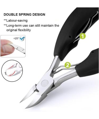 INSGB - Toenail Clippers with Toenail Lifter Manicure Set for Thick or Ingrown Toenails Baby Nail Clippers Nail Cutter Toe Nail Clippers for Thick Nails Pedicure Sets for Feet Nail Kit - Buy Online on GoSupps.com