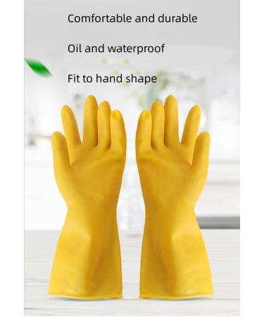 1 Pair Protective Gloves Latex Thickened Dishwashing Cleaning Household Gloves Average - Buy Online on GoSupps.com