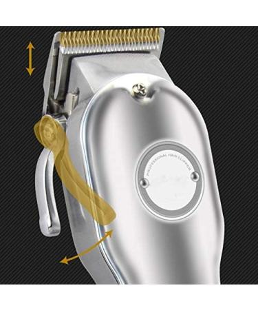 Full Metal Professional Hair Clipper - Cordless LCD Gold & Silver Electric Hairdresser Clipper for International Shipping - Buy Online on GoSupps.com