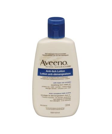 Aveeno Anti-Itch Concentrated Lotion with Calamine and Oat  Skin Protectant for Fast-Acting Itch Relief from Poison Ivy  Insect Bites  Chick Pox  and Allergic Itches  4 fl. oz 4 Fl Oz (Pack of 1)