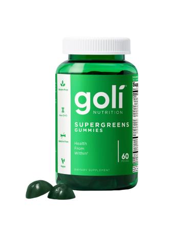 Goli SuperGreen Gummy Vitamin - 60 Count - Essential Vitamins and Minerals - Plant-Based, Vegan, Gluten-Free & Gelatin Free - Health from Within 1