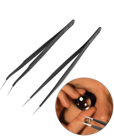 Stainless Steel Eyelashes Grafting Tweezers Makeup Tweezers Tool for Eyelashes Extension Nail Art Decoration for Professional Salon or Home Use(3#) - Buy Online on GoSupps.com