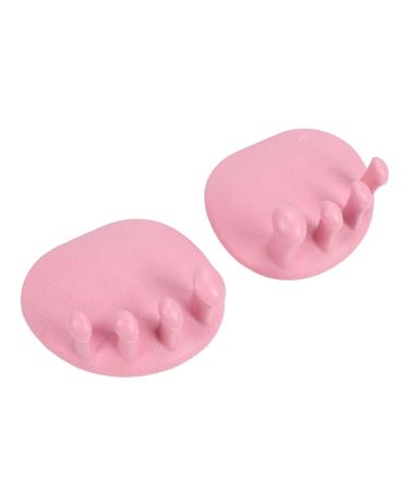 2 pieces toe separator gel-toe spacers hammer toe gladder spreaders 30 meniscus soles Point grid design of portable practical body corrector to relieve balm pain (pink)