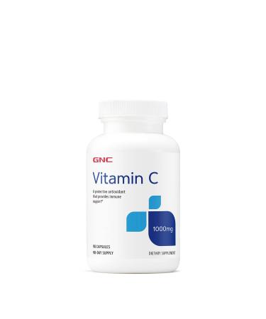 GNC Vitamin C Capsules 1000mg | Provides Immune Support | 90 Capsules 90 Servings (Pack of 1)
