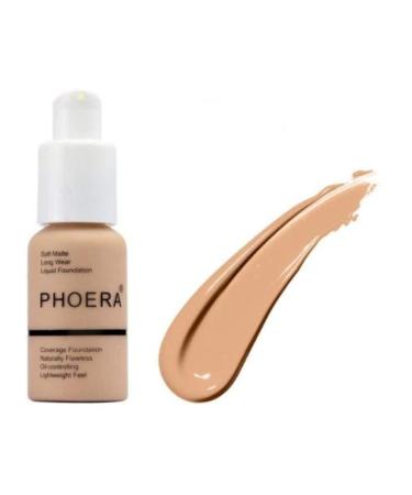 Aquapurity Phoera® Full Coverage Foundation Makeup | Soft Matte | Oil Control | Conceal | 30ml | Long Lasting | Smooth Cream (102 Nude)