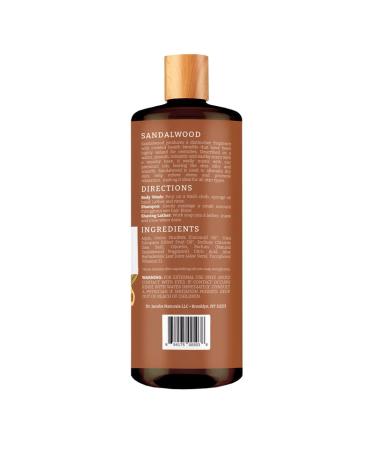Dr Jacobs Naturals Sandalwood Castile Body Wash - 32 oz Gentle & Effective Formula | Sulfate-Free, Paraben-Free, Cruelty-Free | Plant-Based Ingredients for Nourished Skin - Buy Online on GoSupps.com