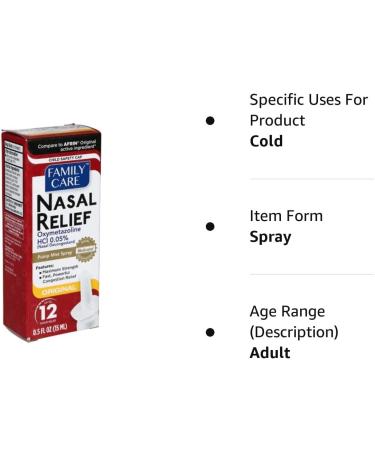 Assured Nasal Relief Spray 12 Hour Pump Mist, Oxymetazoline HCL 0.5 fl. Oz (6 Pack) - Buy Online on GoSupps.com
